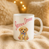 Personalized "Sweet Dream" Puppy Dog Watercolor  マグカップ