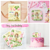 Personalized Sweet Fairy 1st Birthday Paper Plates ペーパープレート