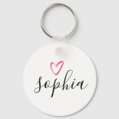 Personalized Sweet Girl Keychain | Custom Name Bow キーホルダー (裏面)