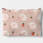 Personalized Sweet Hedgehog & Strawberry Pattern アクセサリーポーチ (裏面)