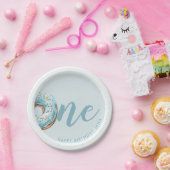 Personalized Sweet One Donut Birthday  ペーパープレート (パーティー)