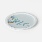 Personalized Sweet One Donut Birthday  ペーパープレート (アングル)