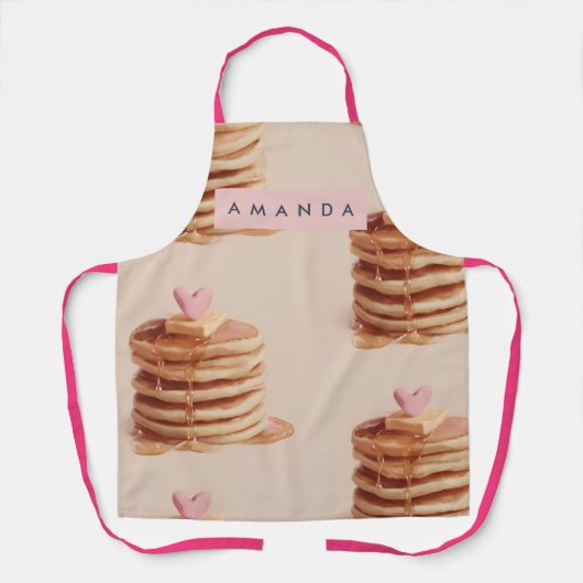 Personalized Sweet Pancake Pattern Apron エプロン (正面)