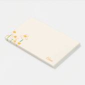 Personalized sweet pink background floral ポストイット (アングル)