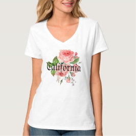 Personalized sweet pink roses California Cute Tシャツ