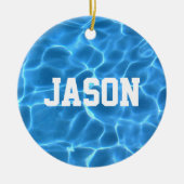 Personalized Swimmer or Diver Photo セラミックオーナメント (正面)