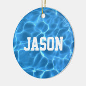 Personalized Swimmer or Diver Photo セラミックオーナメント (左)