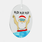 Personalized Swimming Holiday Gift メタルオーナメント (正面右)