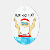 Personalized Swimming Holiday Gift メタルオーナメント (正面左)