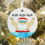 Personalized Swimming Holiday Gift メタルオーナメント<br><div class="desc">Creative swimming holiday cheer for your favorite swimmer. Edit text to add name and year.</div>