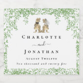 Personalized T-Rex Bride & Groom Dinosaur Wedding スパークリングワインラベル (シングルラベル)