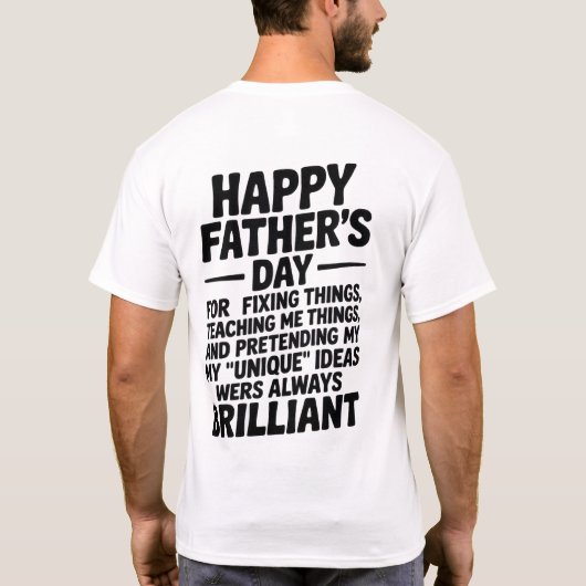 Personalized T-shirt Father's Day Tシャツ (裏面)