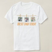 Personalized T-shirt for dad with family photos Tシャツ (デザイン正面)
