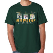 Personalized T-shirt for dad with family photos Tシャツ