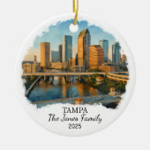 Personalized Tampa Ornament, Florida セラミックオーナメント (正面)