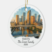 Personalized Tampa Ornament, Florida セラミックオーナメント (左)