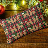Personalized Tan Doodle Dog Dark Blue Green Pillow クッション