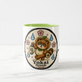Personalized Tanuki Mug | Custom Name & Message Ja ツートーンマグカップ (中央)