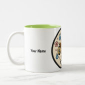 Personalized Tanuki Mug | Custom Name & Message Ja ツートーンマグカップ (左)