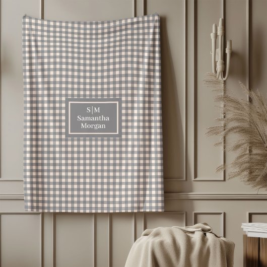 Personalized Tartan Blanket Trendy Colors Accent フリースブランケット