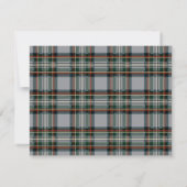 Personalized Tartan Note Card with Plaid Backgroun ノートカード (裏面)