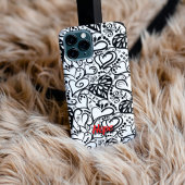 Personalized Tattoo Style Hearts Phone Case iPhoneケース