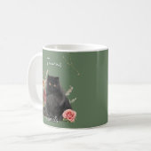 Personalized Taurus Cat Mug with Name コーヒーマグカップ (正面左)
