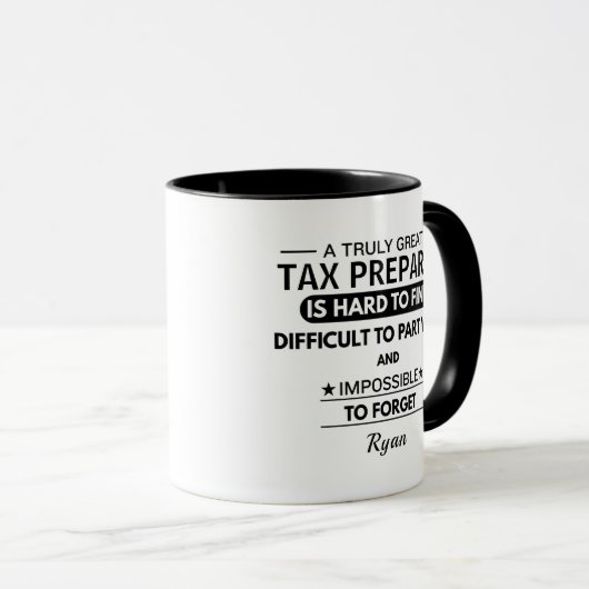 Personalized Tax Preparer Appreciation マグカップ (正面右)