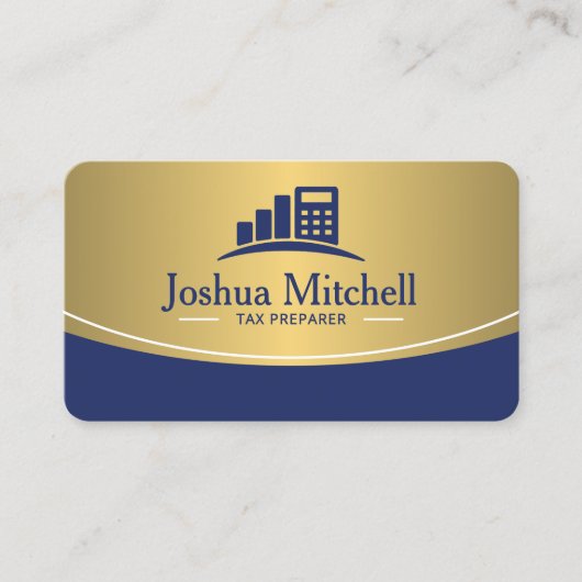 Personalized Tax Preparer Professional Accountant 名刺 (正面)