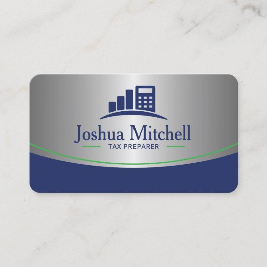 Personalized Tax Preparer Professional Accountant 名刺 (正面)