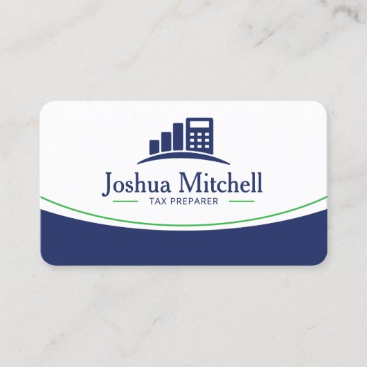 Personalized Tax Preparer Professional Accountant 名刺 (正面)