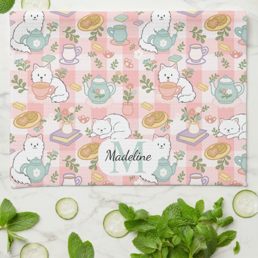 Personalized Tea & Baker Monogram Kitchen Towels キッチンタオル (折り畳み)