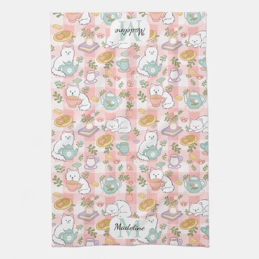Personalized Tea & Baker Monogram Kitchen Towels キッチンタオル (縦)