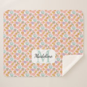 Personalized Tea & Baker Monogram Sherpa Blanket シェルパブランケット (正面(横))