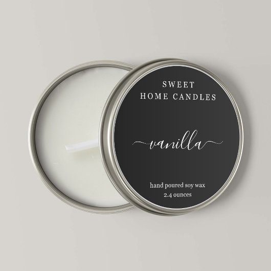 Personalized Tea Light Candle Label Round Sticker ラウンドシール