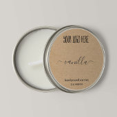 Personalized Tea Light Candle Label Round Sticker ラウンドシール