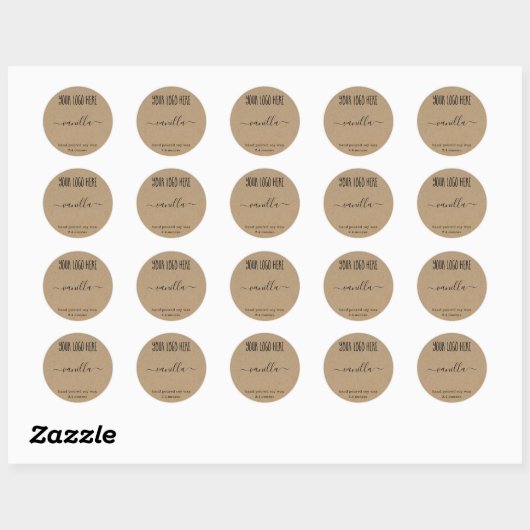 Personalized Tea Light Candle Label Round Sticker ラウンドシール (シート)