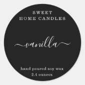 Personalized Tea Light Candle Label Round Sticker ラウンドシール (正面)