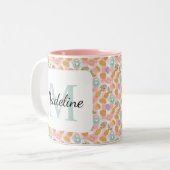 Personalized Tea Lover & Baker Monogram Name Mug ツートーンマグカップ (正面左)