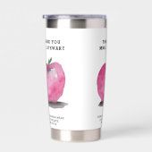 Personalized Teacher Appreciation Apple Thank you 保温保冷タンブラー (右面)