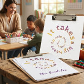 Personalized Teacher Appreciation Clipboard - Spir ミニクリップボード