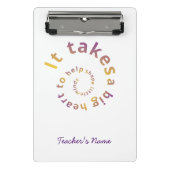 Personalized Teacher Appreciation Clipboard - Spir ミニクリップボード (正面)
