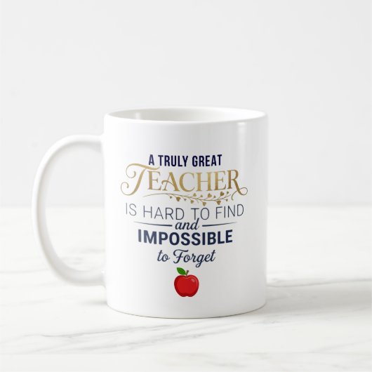 Personalized Teacher Appreciation Gift コーヒーマグカップ (左)