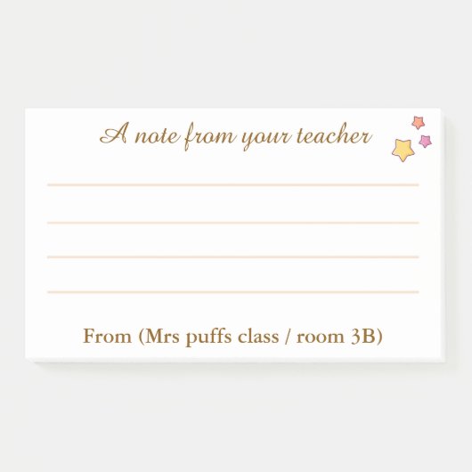 Personalized Teacher appreciation gift ポストイット (正面)