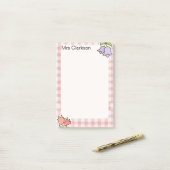 Personalized Teacher Appreciation Gift Pink ポストイット (デスク上)