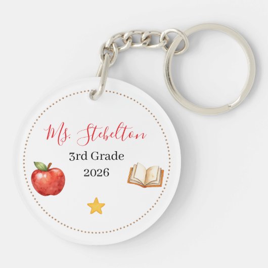 Personalized Teacher Appreciation Keychain キーホルダー (裏面)