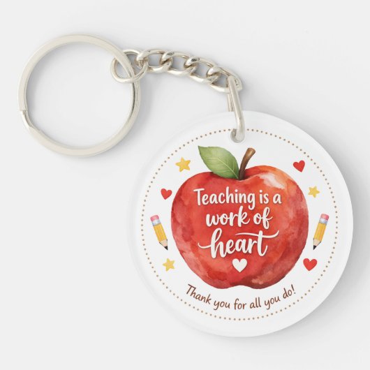 Personalized Teacher Appreciation Keychain キーホルダー (正面)