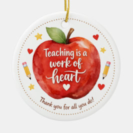 Personalized Teacher Appreciation Ornament セラミックオーナメント