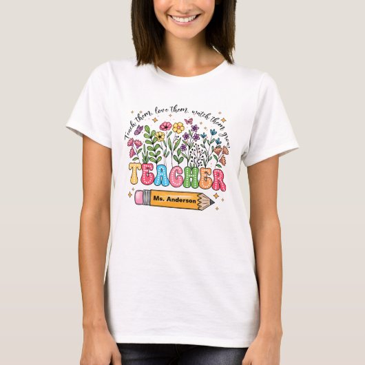 Personalized Teacher Appreciation Tシャツ (正面)