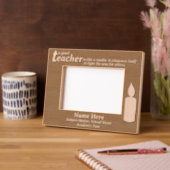 Personalized Teacher Candle Gift, Light on Dark レーザー彫刻フレーム (左)